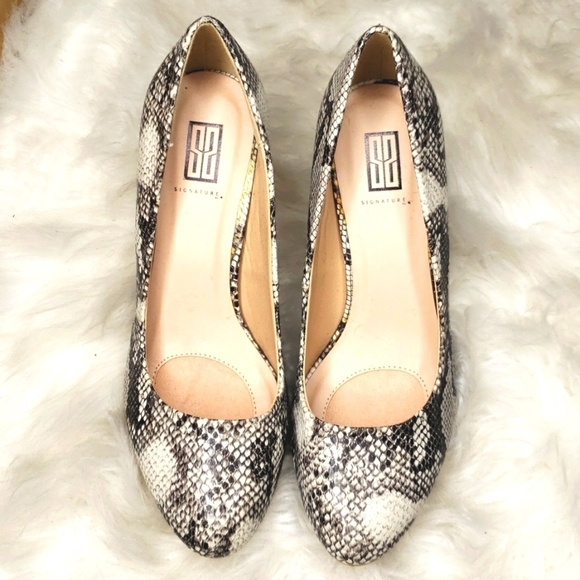 Signature by Shoe dazzle Aundrea Snake print heels 7.5 NEW NWT - Picture 5 of 12